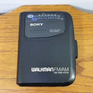 Sony Walkman Wm - Fx101 Cassette Player Am Fm Radio Black Vintage No Eject