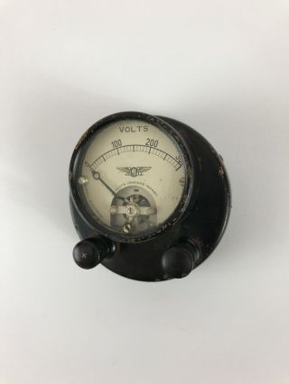 Vintage Jewel Electrical Instruments AC/DC Voltmeter 0 - 300 volts 1833 3