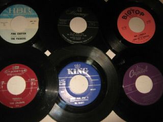 40 Vintage 45 Rpm Records 1950s 60s Rock & Roll Instrumentals Champs Hurricanes