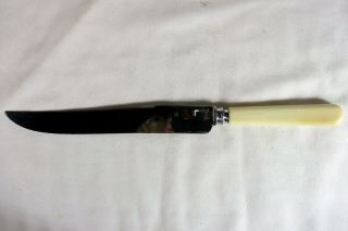 Vintage Sheffield England Firth Stainless Faux Bone Handled Carving Knife