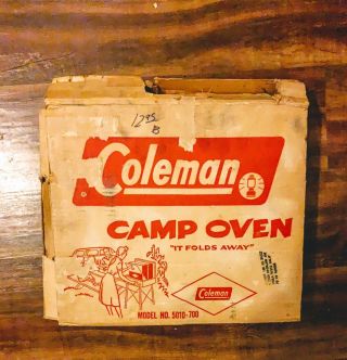 Vintage Coleman Camp Oven Model No.  5010 - 700 Folds Away