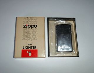 Vintage 1974 Zippo Slim Lighter Vertical Stripes