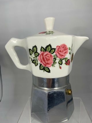 Vintage Flory Express Italy Italian Stovetop Espresso Maker Coffee Moka Pot