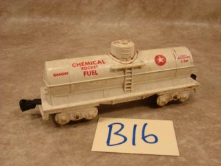 B16b Vintage Marx O Scale Train Tank Car X - 246 Chemical Rocket Fuel