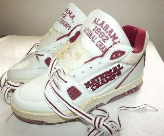 Vintage Alabama Crimson Tide 1992 Football National Champions Logos Shoes Size 9