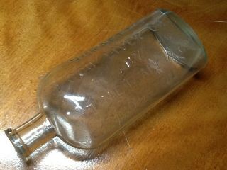 Vintage Bottle Antique Old Embossed Attic Found Minty Burnett 