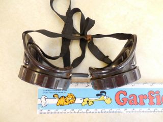 VTG.  Welding Goggles Brown BLK.  Strap vented Made In USA PAT.  2233664 ships 3