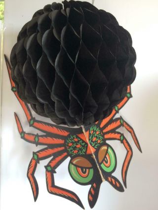 Vintage Beistle Halloween Honeycomb Paper Die Cut Spider