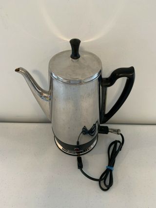 Vintage General Electric Ge Stainless Steel 10 - Cup Coffee Pot Percolator A1ssp10