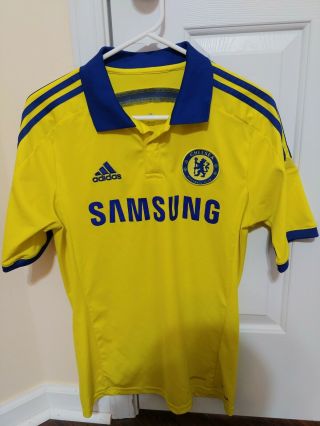Adidas Authentic Climacool Chelsea Fc 2014/15 Away Jersey Yellow Men Size Small