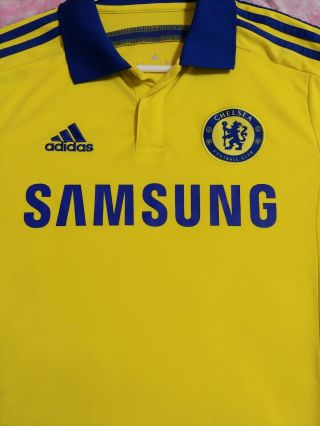 Adidas Authentic Climacool Chelsea FC 2014/15 Away Jersey Yellow Men Size Small 2