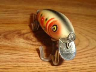 Vintage Fishing Lure Wooden Pflueger Mustang 8900 Spotted Strawberry C.  1937
