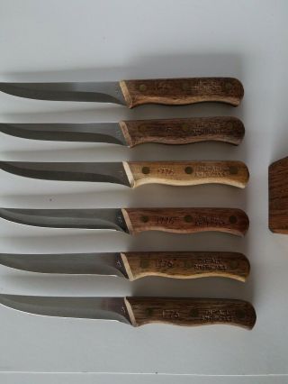 Vintage Chicago Cutlery All Americans 1776 Set Of 6 Steak Knives Made In Usa