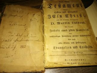 Antique Testament Martin Luther German Bible
