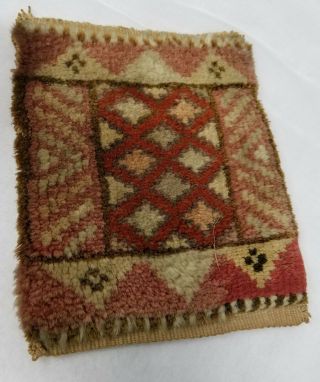 Antique Style Miniature Dollhouse Furniture Persian Rug Wool Sample