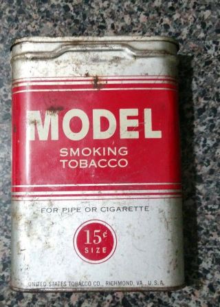 Empty Vintage Tobacco Pocket Tin Model Smoking Tobacco