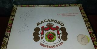 Montego Y Cia Portofino Cafe Macanudo Empty Cigar Box 3