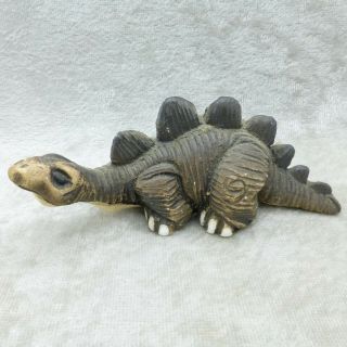 Vintage Horizonte Baby Dinosaur Figurine Hand Crafted Ceramic Uruguay 2.  5 "