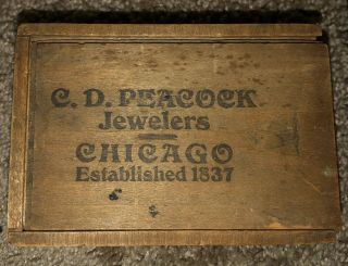 Vintage Box C D Peacock Jewelers Chicago 3” X 4 1/4”