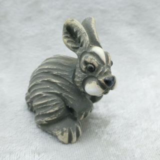 Vintage Horizonte Baby Bunny Rabbit Figurine Hand Crafted Ceramic Uruguay 2 "