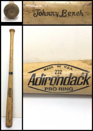 Vtg Adirondack Pro Ring Model 232 Natural Wood Baseball Bat Johnny Bench 34 "