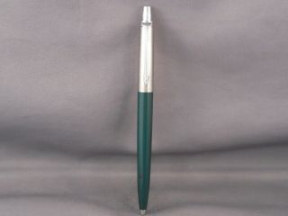 Parker Vintage Jotter Ball Pen - Dark Green - Brass Threads - - Feather Clip
