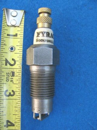 Vintage ½” Pipe,  1914 Fyrac Spark Plug With Extended Thread Design