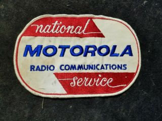 Vintage Motorola Radio Communications National Service Jacket Patch 7.  75 " X 5 "