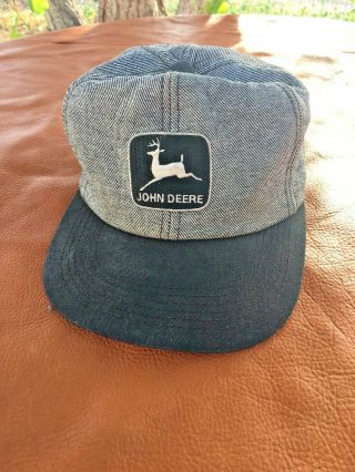 Vintage John Deere Patch Denim Snapback Trucker Hat K - Products Usa Winfield Iowa