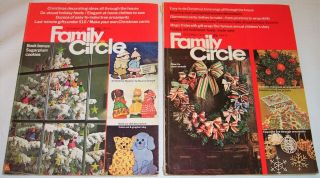 2 Vintage Family Circle Christmas 1971 Desserts Crafts Patterns,  Maurice Sendak