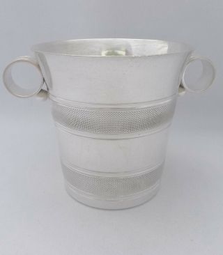 French Art Deco Ice Bucket France 1930s Silverplated In The Line Of Luc Lanel