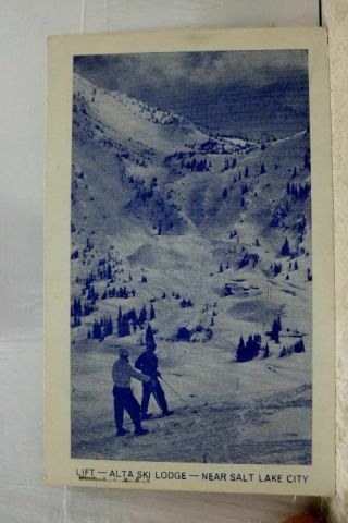 Utah Ut Salt Lake City Alta Ski Lodge Lift Postcard Old Vintage Card View Post