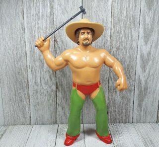 Vintage Wwf Ljn Terry Funk Complete With Hat And Branding Iron Toy Action Figure