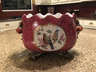 Antique Style Decorative Porcelain Planter,  Bowl,  Pot,  Urn,  Vase With Birds
