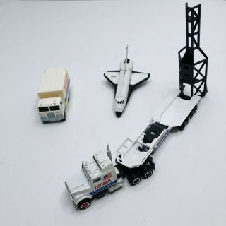 Vintage Die Cast Nasa Columbia Space Shuttle,  Rocket Carrier & Support Vehicle E