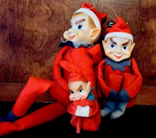 A Trio Of Large And Small Vintage Knee Hugger Devious Elves Japan
