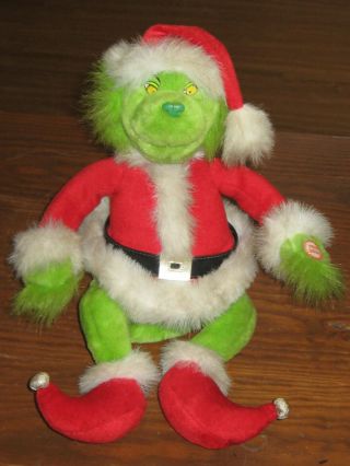 Vintage 2000 Dr Seuss How The Grinch Stole Christmas Animated Plush Grinch Doll