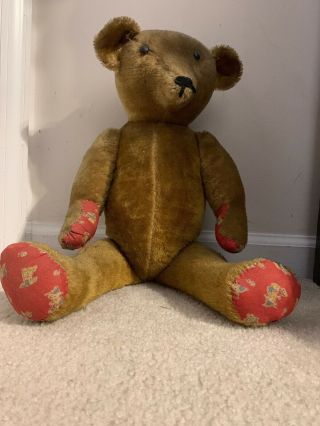 Antique Mohair Teddy Bear (vintage Toy From Early 1900s)