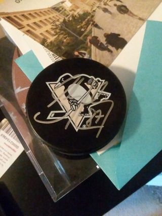 Sidney Crosby Signed Hockey Puck Pittsburgh Penguins W/coa