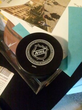 Sidney Crosby Signed Hockey Puck Pittsburgh Penguins W/Coa 2