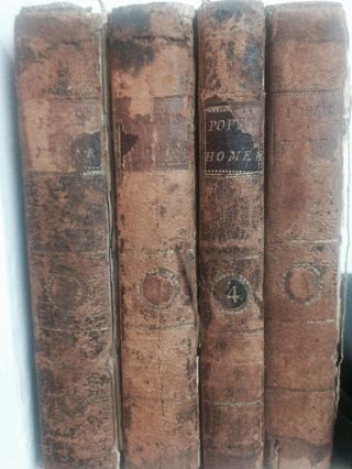 The Odyssey And The Iliad From 1795 Antique Rare - Leather Bound Pocket Sized
