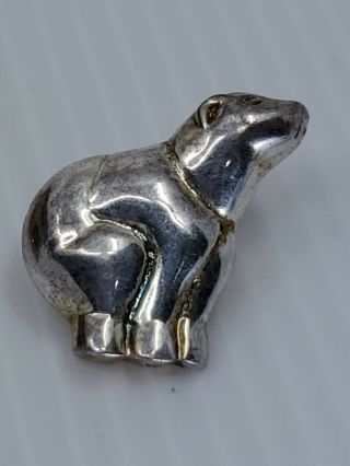 Vintage Sterling Silver Polar Bear Pin