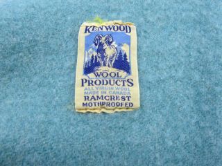 Vintage Kenwood All Virgin Wool Products Blanket Famous 64 " X 70 " Teal Green