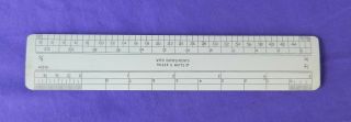 Engineers / Architects Ruler 6 Inch Hilger And Watts Tool Vintage.