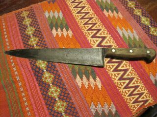 Antique Solingen Germany Gustav Emil Ern Butcher Knife 10 " Blade He Hand Forged