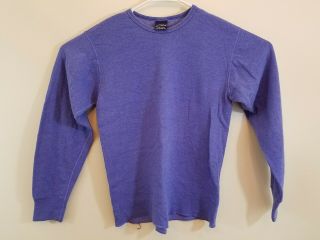 Vintage Duofold Womens Medium Double Layer Wool Blend Purple Thermal Shirt Usa