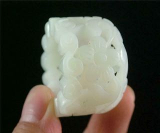 Fine Old Chinese Celadon Nephrite Jade Carved Archer 