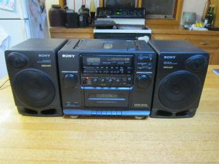 Vintage 1994 Sony Cd Radio Cassette - Corder Mega Bass W/power Cord Freeship