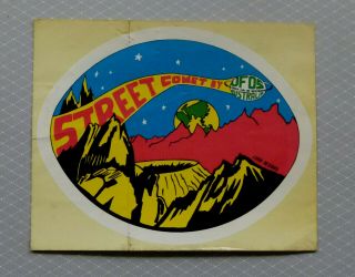 Street Comet By Ufos Australia.  Vintage 1980,  S Skateboard Sticker
