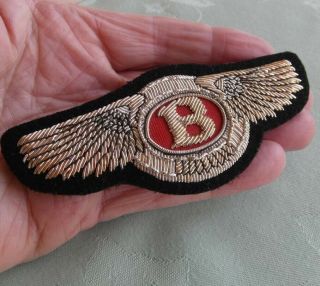 Vintage Bentley Style All Wire Heavy Duty " Wings " Badge